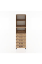 Hyperion Dolap 3 Raflı 5 Çekmeceli 60x44x195 Çam-Çam