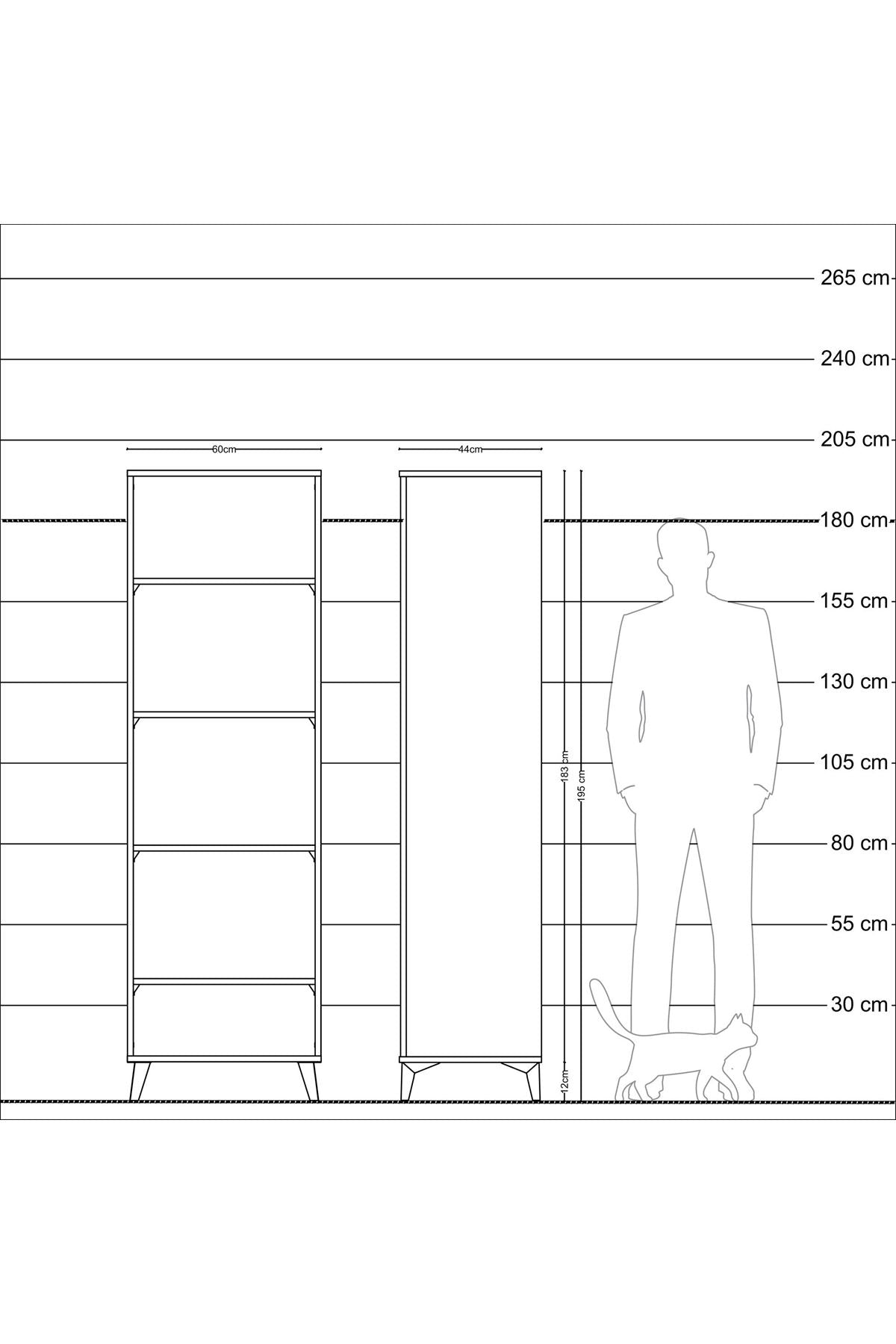 Hyperion Dolap 4 Raflı 60x44x195 Aytaşı-Çam
