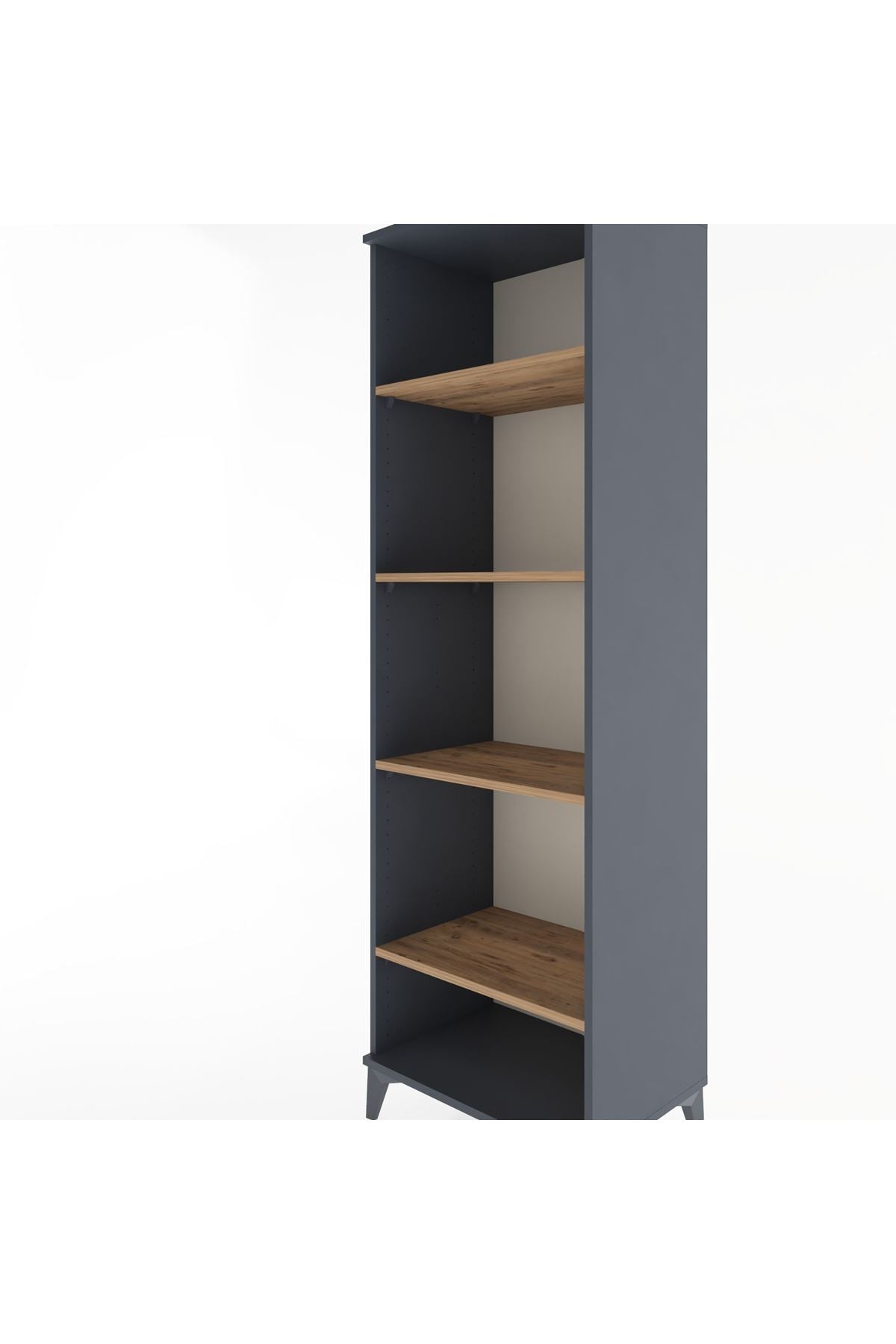 Hyperion Dolap 4 Raflı 60x44x195 Antrasit-Çam