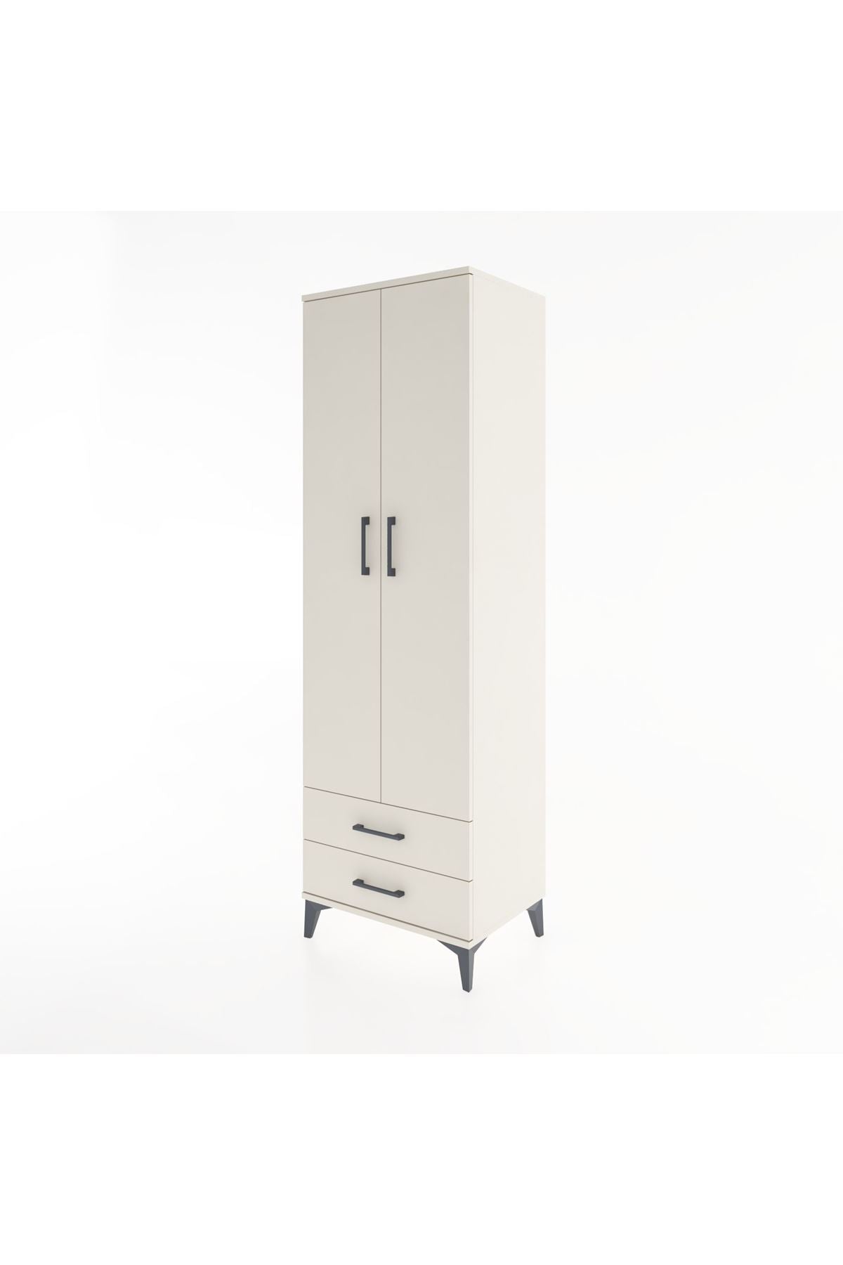 Hyperion Dolap 4 Raflı 2 Çekmeceli 2 Kapaklı 60x44x195 Aytaşı-Aytaşı