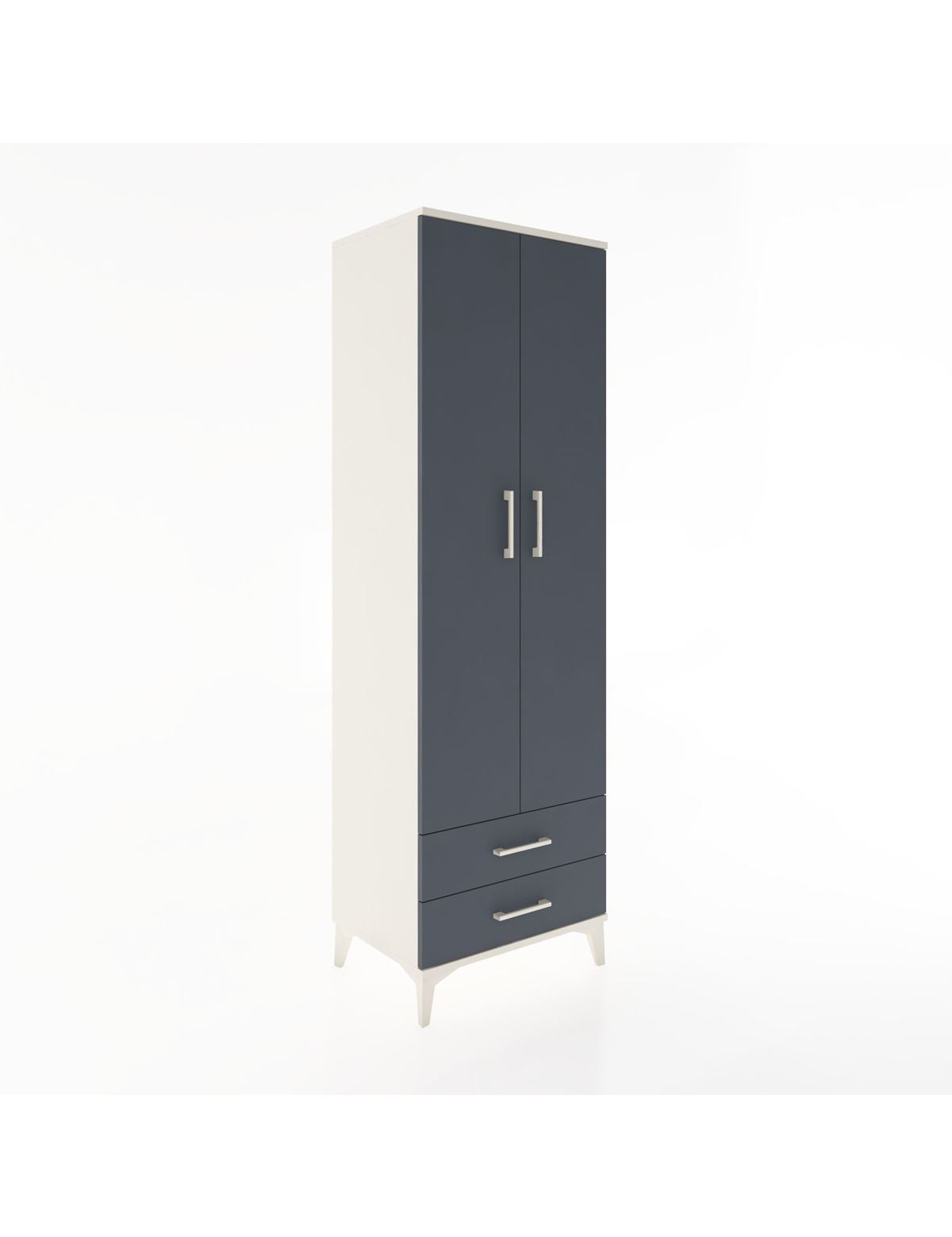 Hyperion Dolap 4 Raflı 2 Çekmeceli 2 Kapaklı 60x44x195 Aytaşı-Antrasit