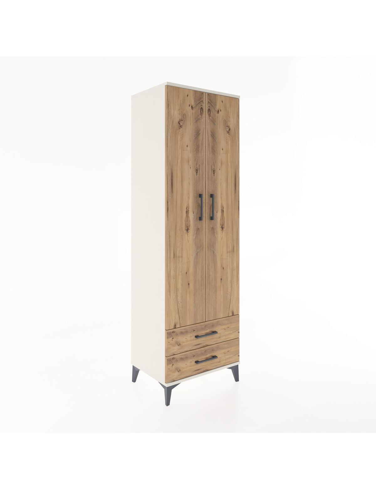 Hyperion Dolap 4 Raflı 2 Çekmeceli 2 Kapaklı 60x44x195 Aytaşı-Çam
