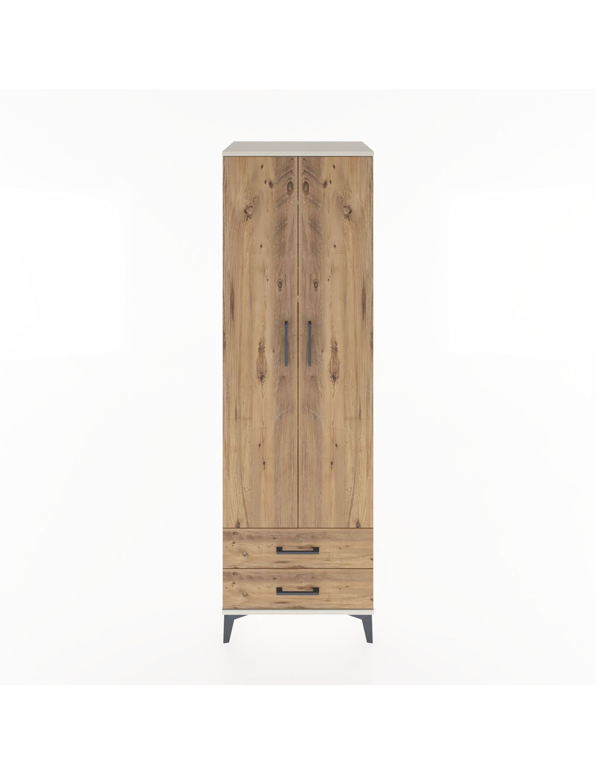 Hyperion Dolap 4 Raflı 2 Çekmeceli 2 Kapaklı 60x44x195 Aytaşı-Çam