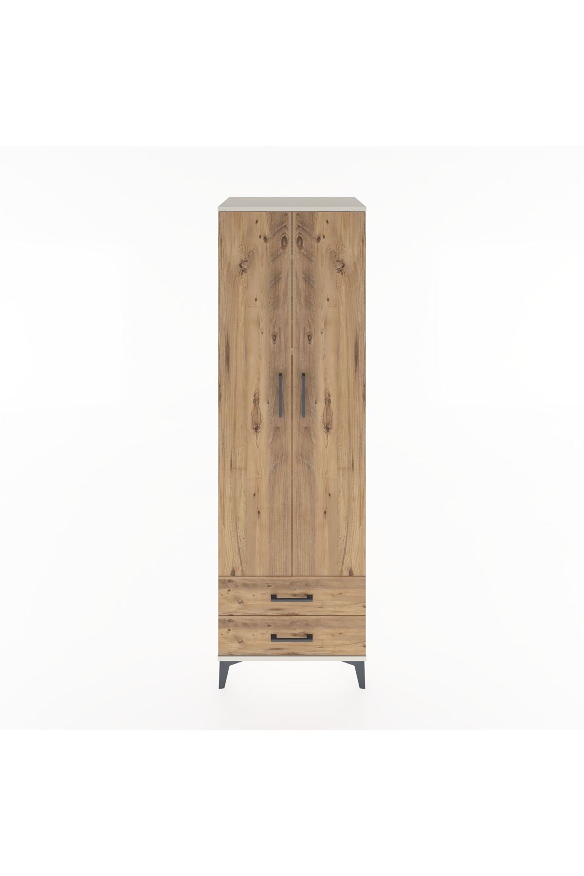 Hyperion Dolap 4 Raflı 2 Çekmeceli 2 Kapaklı 60x44x195 Aytaşı-Çam