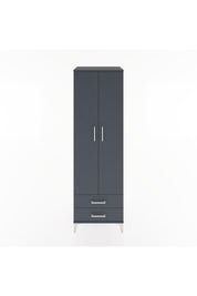 Hyperion Dolap 4 Raflı 2 Çekmeceli 2 Kapaklı 60x44x195 Antrasit-Antrasit