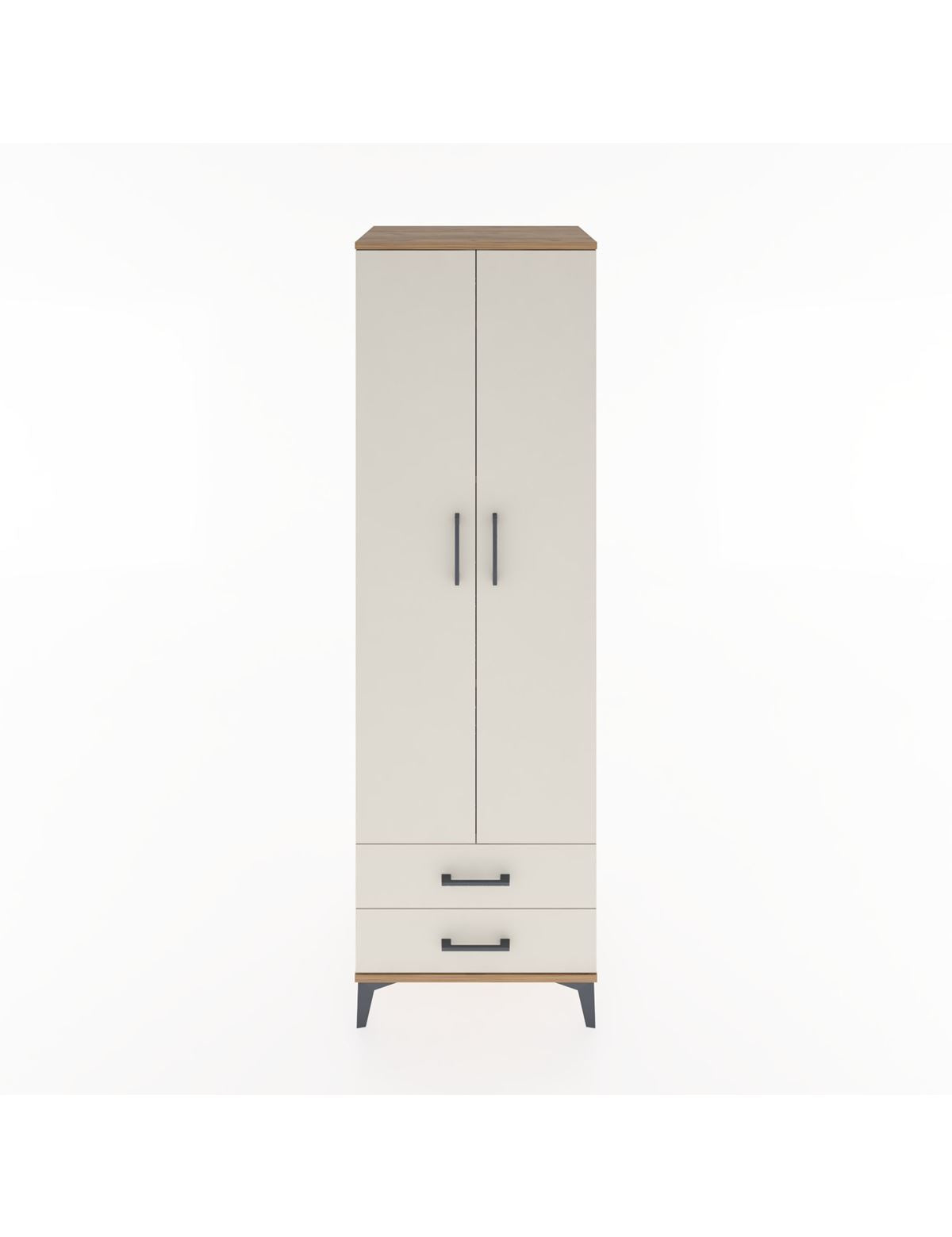 Hyperion Dolap 4 Raflı 2 Çekmeceli 2 Kapaklı 60x44x195 Çam-Aytaşı