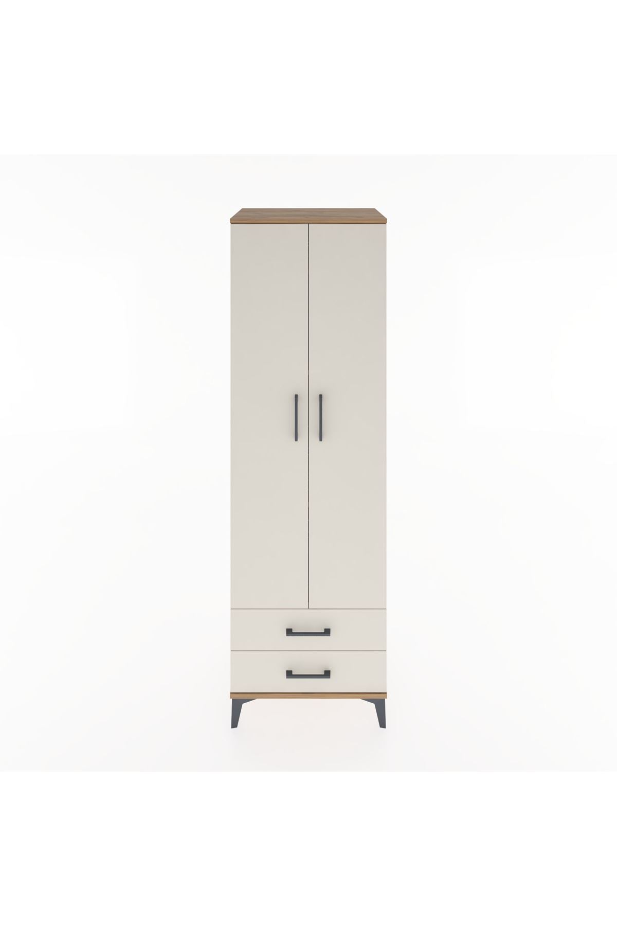 Hyperion Dolap 4 Raflı 2 Çekmeceli 2 Kapaklı 60x44x195 Çam-Aytaşı