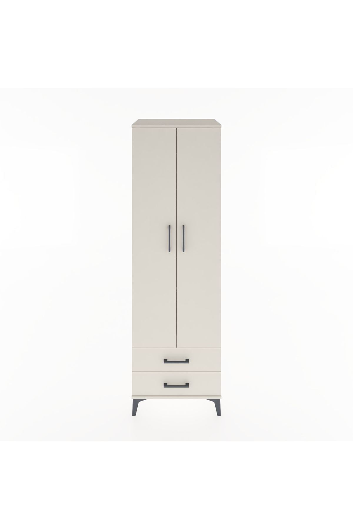 Hyperion Dolap 2 Raflı 2 Çekmeceli Tek Askılı 60x44x195 Aytaşı-Aytaşı