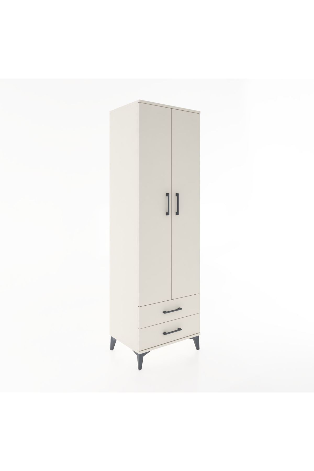 Hyperion Dolap 2 Raflı 2 Çekmeceli Tek Askılı 60x44x195 Aytaşı-Aytaşı