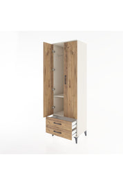 Hyperion Dolap 2 Raflı 2 Çekmeceli Tek Askılı 60x44x195 Aytaşı-Çam