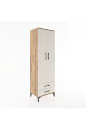 Hyperion Dolap 2 Raflı 2 Çekmeceli Tek Askılı 60x44x195 Çam-Aytaşı