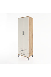 Hyperion Dolap 2 Raflı 2 Çekmeceli Tek Askılı 60x44x195 Çam-Aytaşı