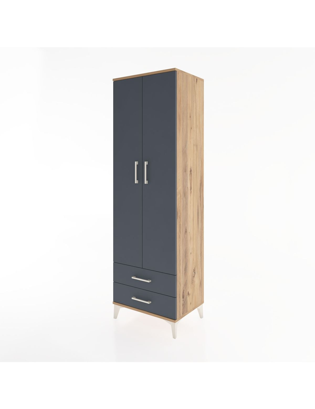 Hyperion Dolap 2 Raflı 2 Çekmeceli Tek Askılı 60x44x195 - S59M102V8B