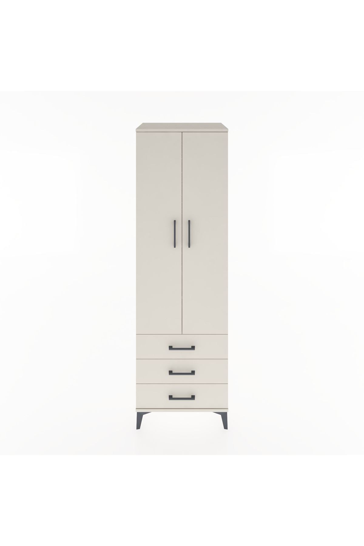 Hyperion Dolap 2 Raflı 3 Çekmeceli Tek Askılı 60x44x195 Aytaşı-Aytaşı