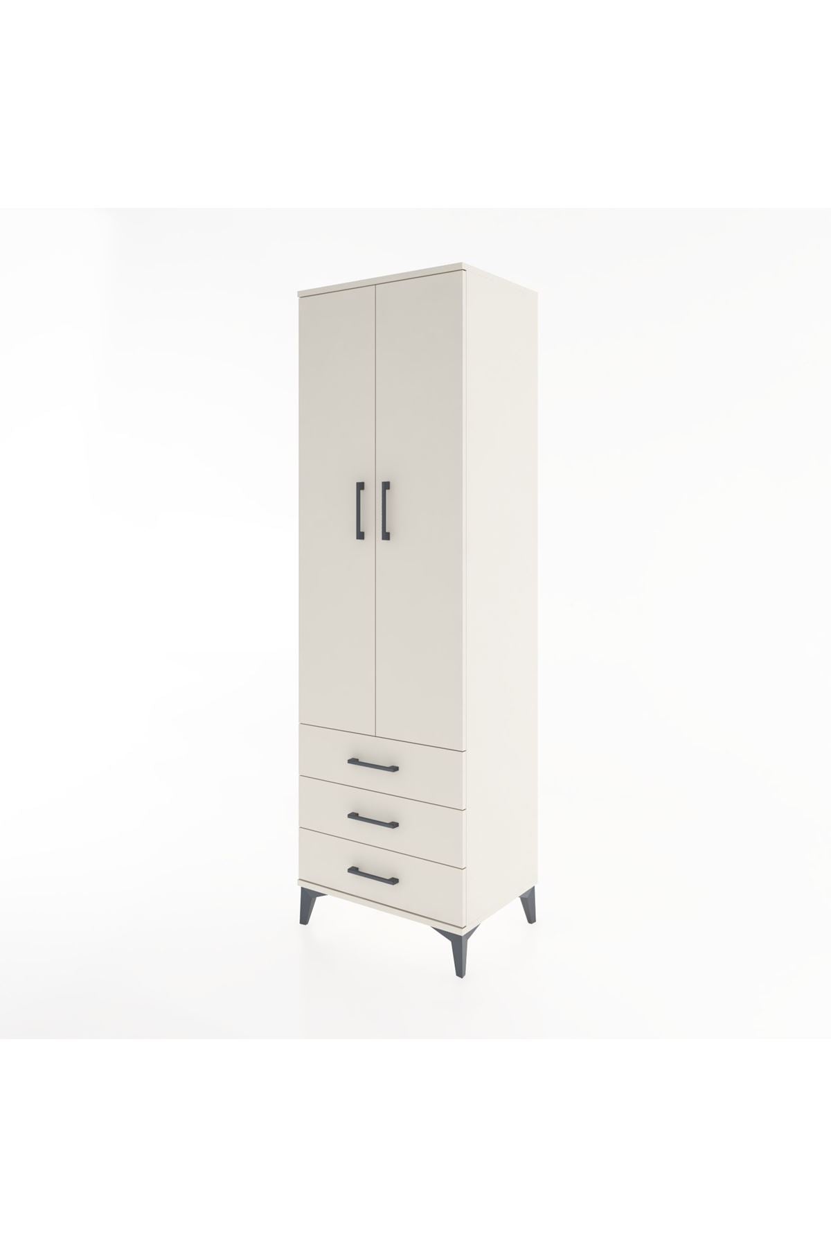 Hyperion Dolap 2 Raflı 3 Çekmeceli Tek Askılı 60x44x195 Aytaşı-Aytaşı