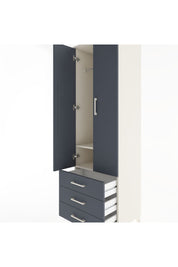 Hyperion Dolap 2 Raflı 3 Çekmeceli Tek Askılı 60x44x195 Aytaşı-Antrasit