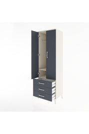 Hyperion Dolap 2 Raflı 3 Çekmeceli Tek Askılı 60x44x195 Aytaşı-Antrasit