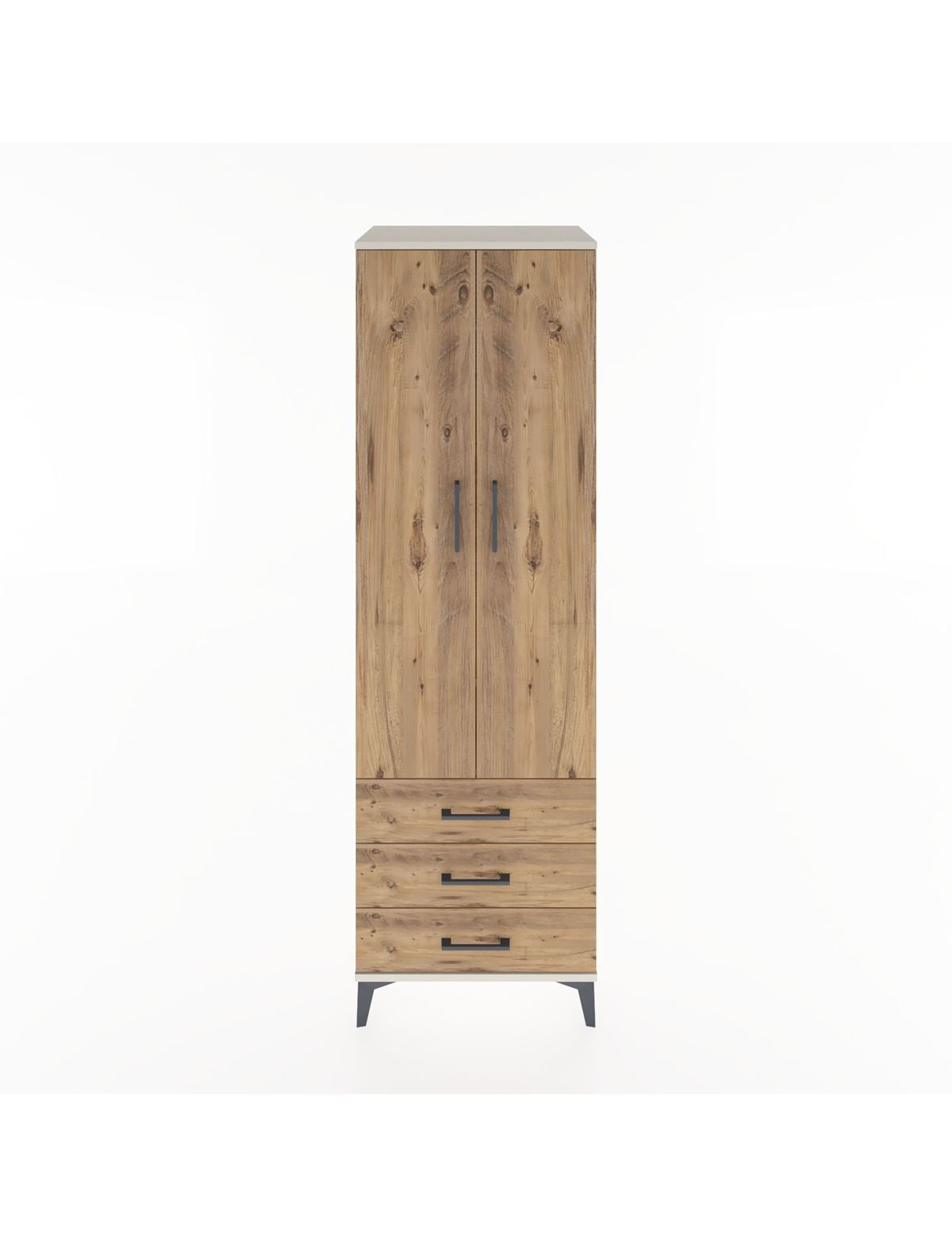 Hyperion Dolap 2 Raflı 3 Çekmeceli Tek Askılı 60x44x195 Aytaşı-Çam