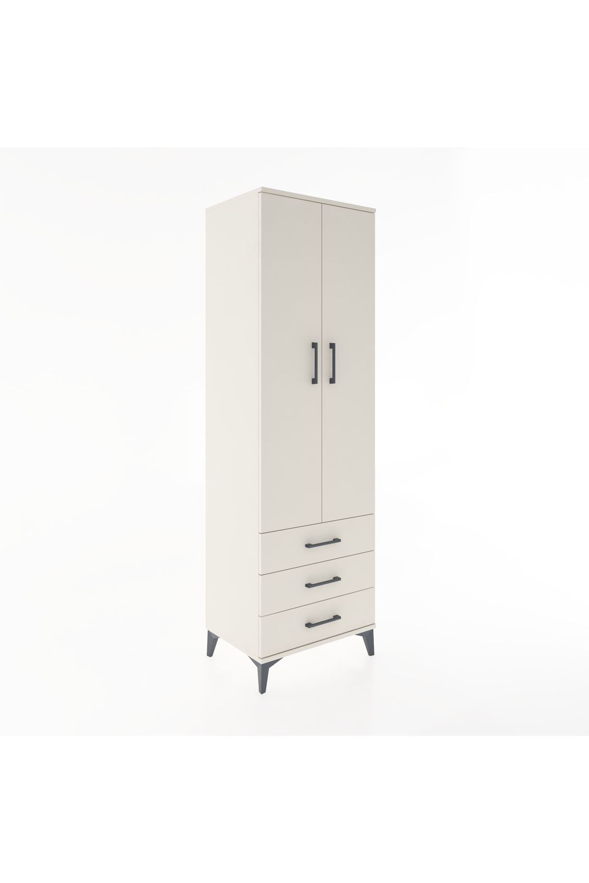 Hyperion Dolap 4 Raflı 3 Çekmeceli 2 Kapaklı 60x44x195 Aytaşı-Aytaşı