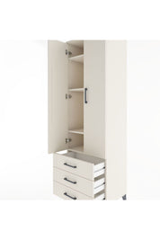 Hyperion Dolap 4 Raflı 3 Çekmeceli 2 Kapaklı 60x44x195 Aytaşı-Aytaşı