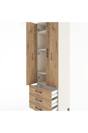 Hyperion Dolap 4 Raflı 3 Çekmeceli 2 Kapaklı 60x44x195 Aytaşı-Çam