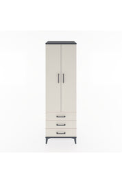 Hyperion Dolap 4 Raflı 3 Çekmeceli 2 Kapaklı 60x44x195 Antrasit-Aytaşı