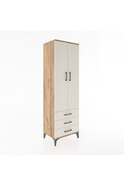 Hyperion Dolap 4 Raflı 3 Çekmeceli 2 Kapaklı 60x44x195 Çam-Aytaşı