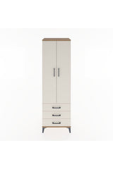 Hyperion Dolap 4 Raflı 3 Çekmeceli 2 Kapaklı 60x44x195