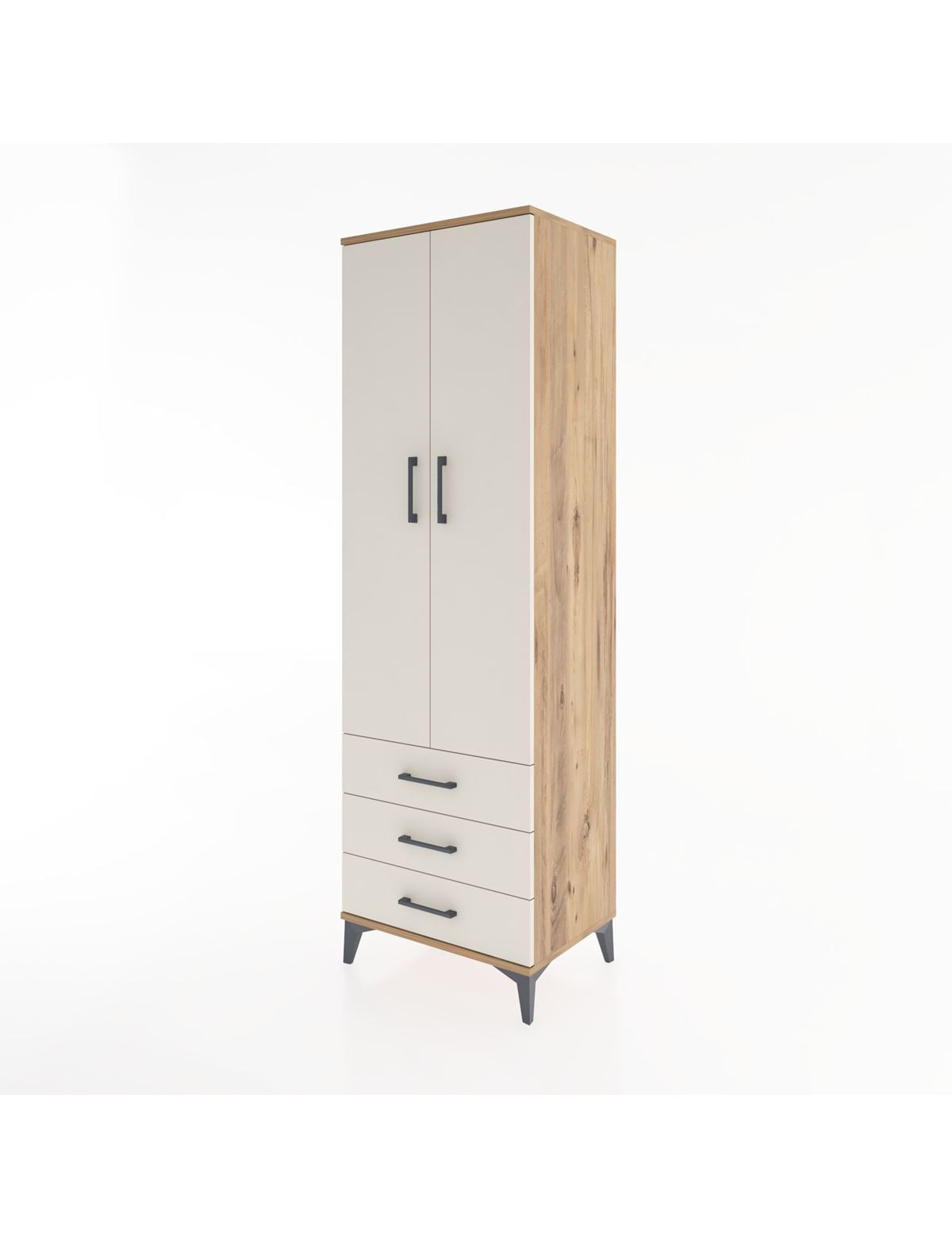 Hyperion Dolap 4 Raflı 3 Çekmeceli 2 Kapaklı 60x44x195 - S59M104V7B