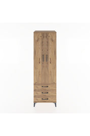 Hyperion Dolap 4 Raflı 3 Çekmeceli 2 Kapaklı 60x44x195 Çam-Çam