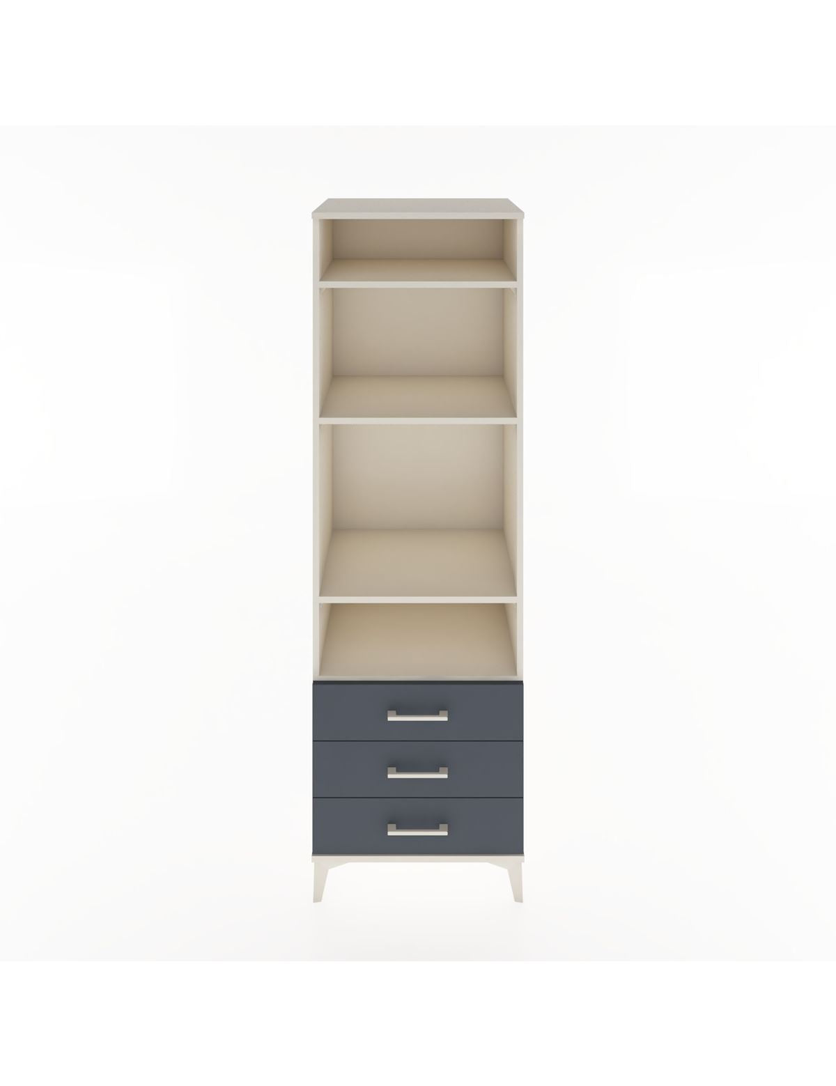 Hyperion Dolap 4 Raflı 3 Çekmeceli 60x44x195 Aytaşı-Antrasit