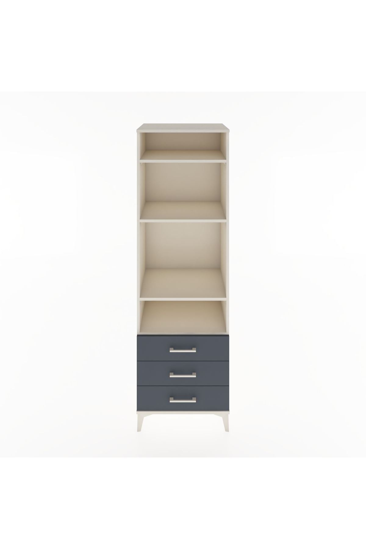 Hyperion Dolap 4 Raflı 3 Çekmeceli 60x44x195 Aytaşı-Antrasit