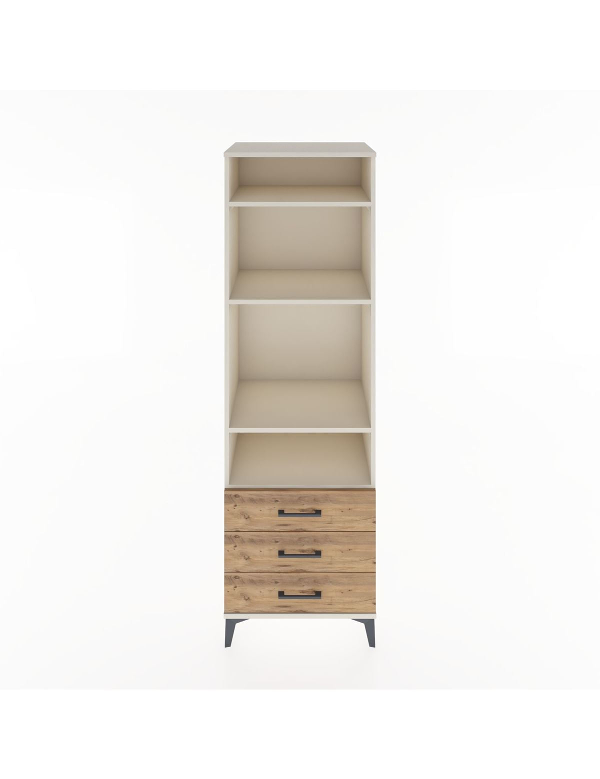 Hyperion Dolap 4 Raflı 3 Çekmeceli 60x44x195 Aytaşı-Çam