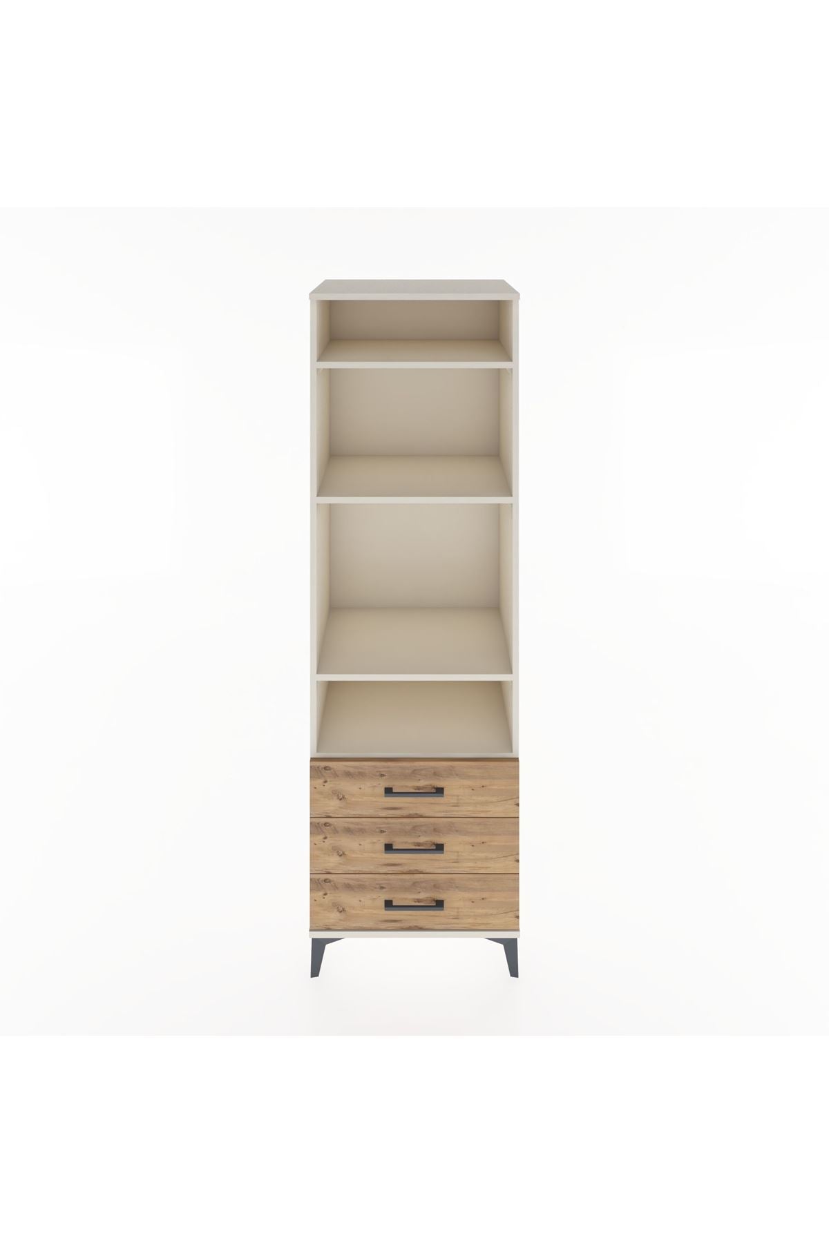 Hyperion Dolap 4 Raflı 3 Çekmeceli 60x44x195 Aytaşı-Çam