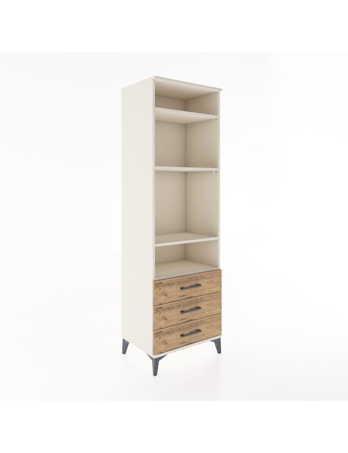 Hyperion Dolap 4 Raflı 3 Çekmeceli 60x44x195 Aytaşı-Çam