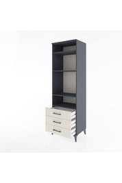 Hyperion Dolap 4 Raflı 3 Çekmeceli 60x44x195 Antrasit-Aytaşı