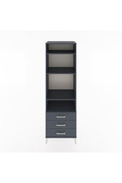 Hyperion Dolap 4 Raflı 3 Çekmeceli 60x44x195 Antrasit-Antrasit