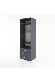 Hyperion Dolap 4 Raflı 3 Çekmeceli 60x44x195 Antrasit-Antrasit