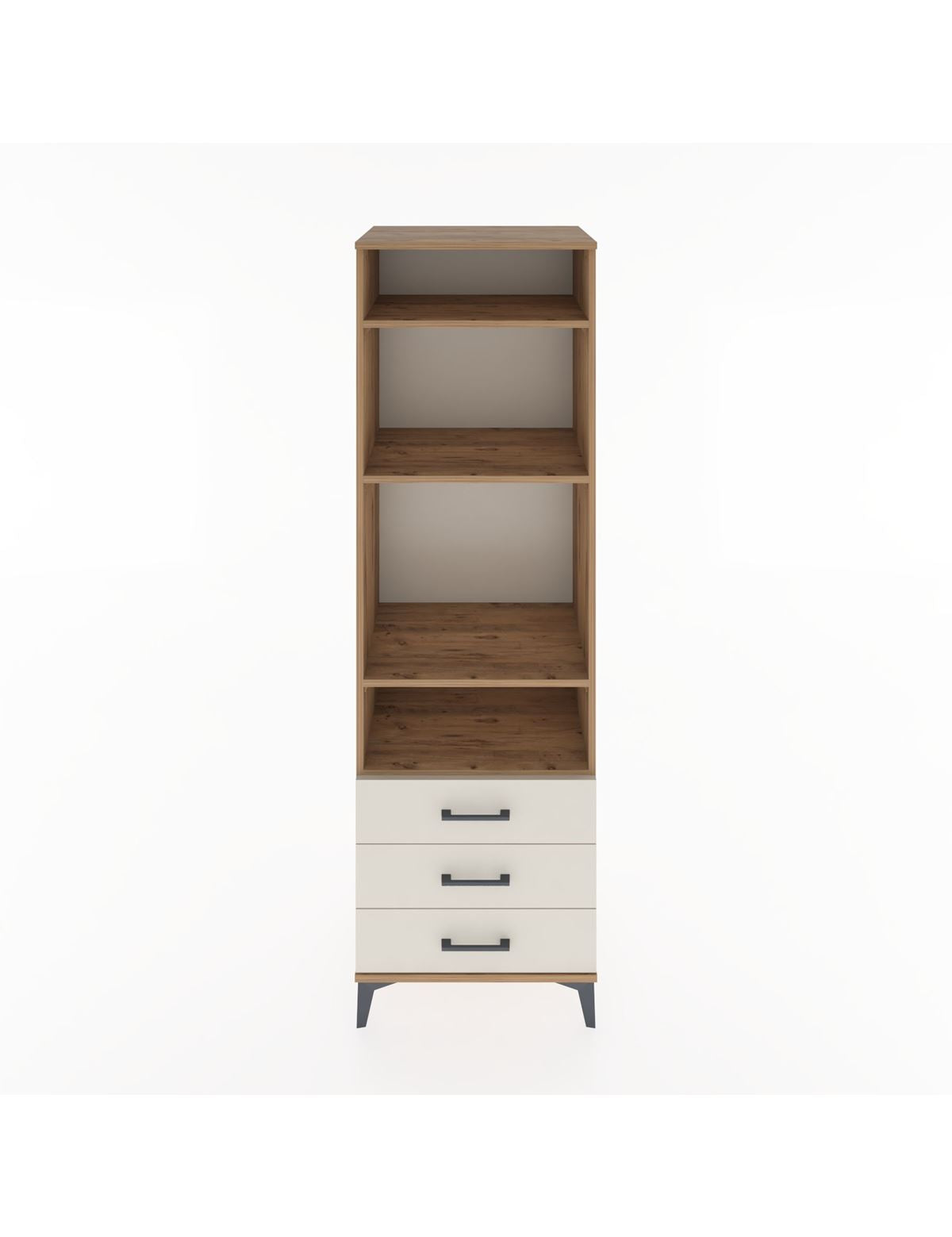 Hyperion Dolap 4 Raflı 3 Çekmeceli 60x44x195 Çam-Aytaşı