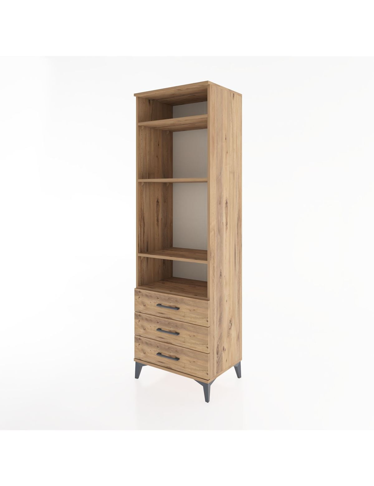 Hyperion Dolap 4 Raflı 3 Çekmeceli 60x44x195 - S59M105V9B