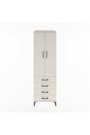 Hyperion Dolap Tek Raflı 4 Çekmeceli Tek Askılı 60x44x195 Aytaşı-Aytaşı