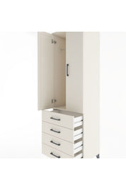 Hyperion Dolap Tek Raflı 4 Çekmeceli Tek Askılı 60x44x195 Aytaşı-Aytaşı