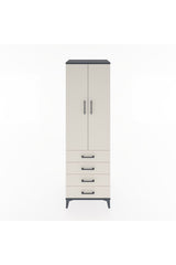Hyperion Dolap Tek Raflı 4 Çekmeceli Tek Askılı 60x44x195
