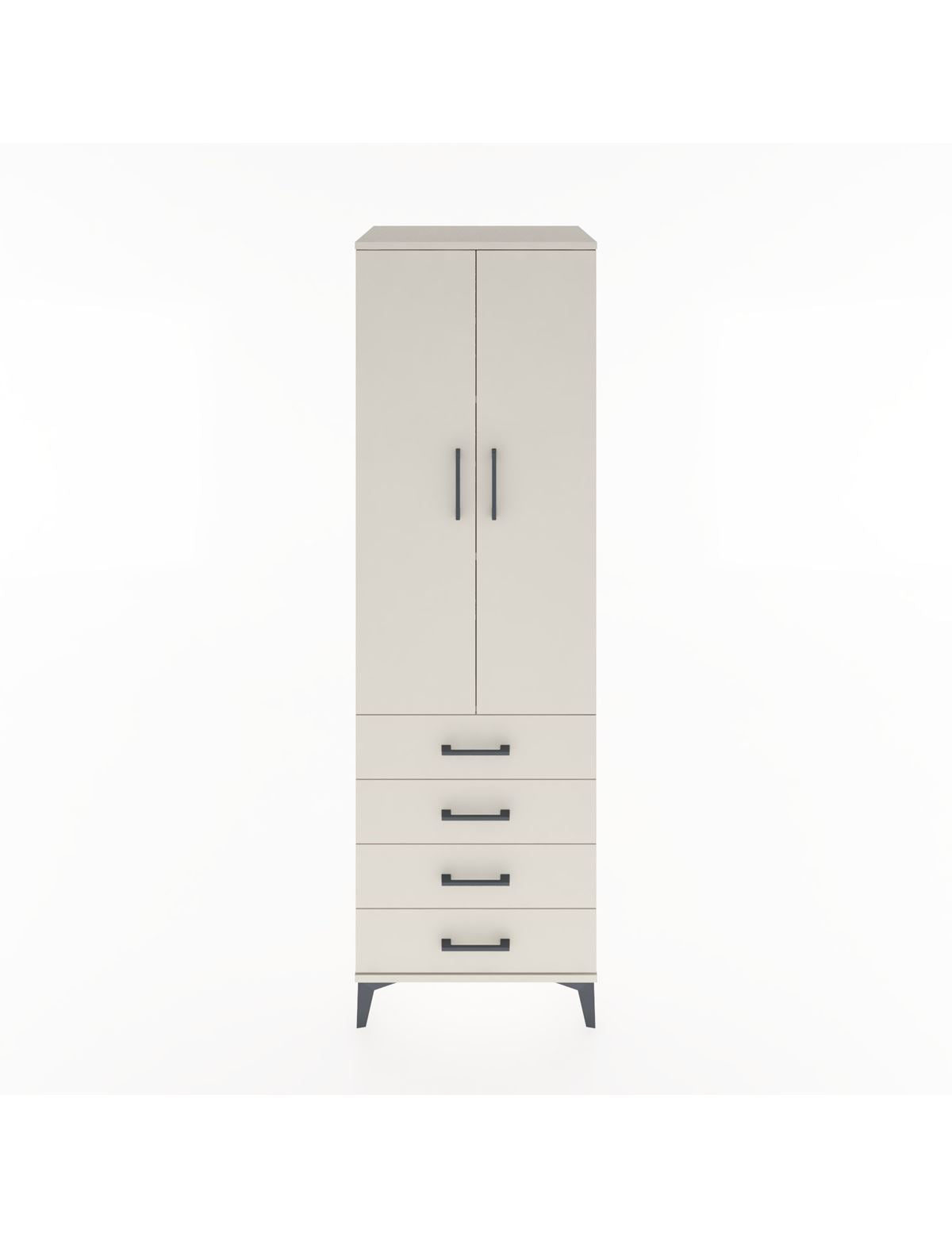 Hyperion Dolap 3 Raflı 4 Çekmeceli 2 Kapaklı 60x44x195 Aytaşı-Aytaşı