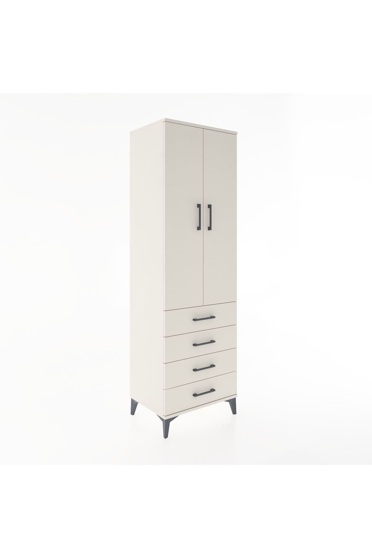 Hyperion Dolap 3 Raflı 4 Çekmeceli 2 Kapaklı 60x44x195 Aytaşı-Aytaşı