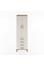 Hyperion Dolap 3 Raflı 4 Çekmeceli 2 Kapaklı 60x44x195 Çam-Aytaşı