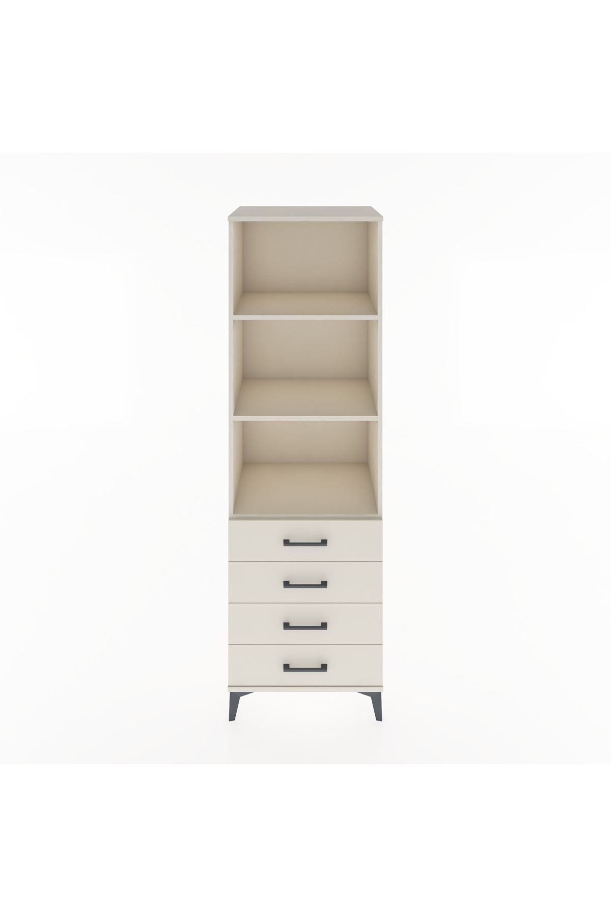 Hyperion Dolap 3 Raflı 4 Çekmeceli 60x44x195 Aytaşı-Aytaşı