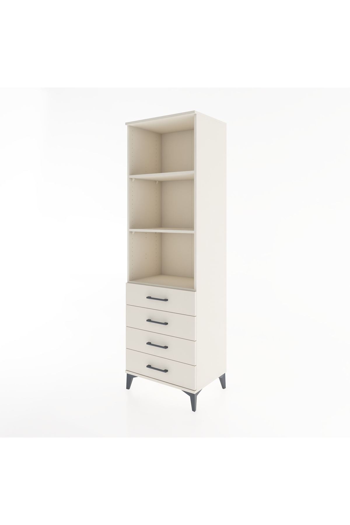 Hyperion Dolap 3 Raflı 4 Çekmeceli 60x44x195 Aytaşı-Aytaşı