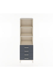 Hyperion Dolap 3 Raflı 4 Çekmeceli 60x44x195 Aytaşı-Antrasit