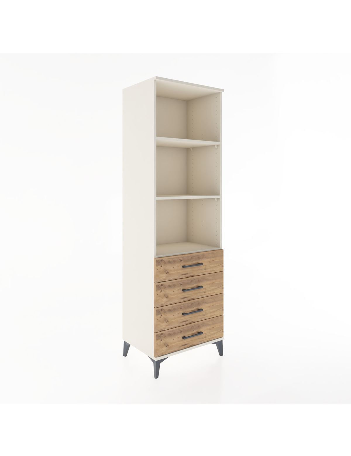 Hyperion Dolap 3 Raflı 4 Çekmeceli 60x44x195 Aytaşı-Çam